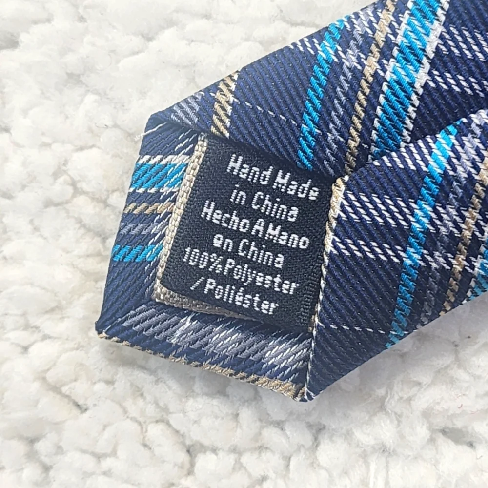 Wembley Aqua Blue Plaid Men's Tie